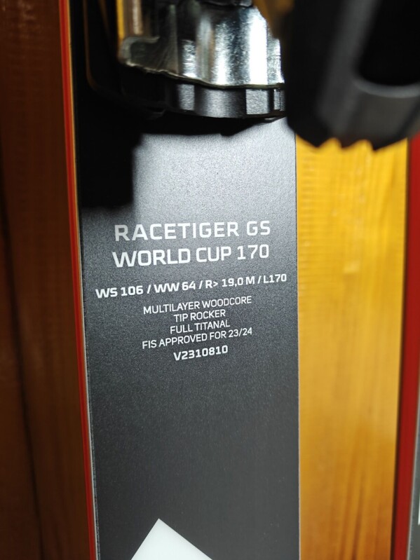 NOVÉ LYŽE VOLKL RACETIGER GS WORLDCUP JR FIS 170CM --MODEL 2024--